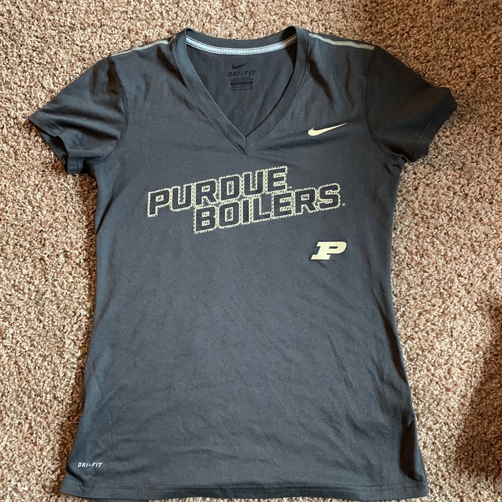 Purdue v neck ladies small Nike dri fit shirt sleeve shirt